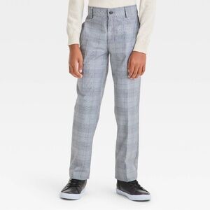 Cat & Jack Gray Plaid Kids Formal Pants
